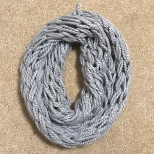Blue Handmade Knit Scarf